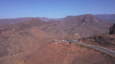 Gran Canaria yolun ada Dağları güzel havadan görünümü