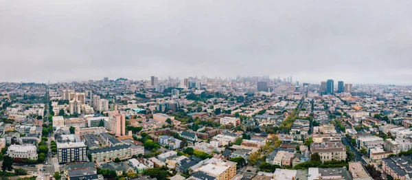 Vista Aérea Ciudad San Francisco Durante Clima Nublado —  Fotos de Stock