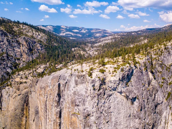 Letecký Pohled Capitan Yosemite National Park Half Dome Cliff Pohled — Stock fotografie