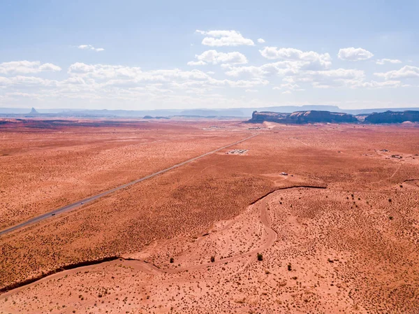 Aerial View Monument Valley National Park Amazing Monuments Endless Road — Stock Photo, Image