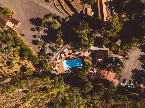 Hotel Avida Gran Canaria España Julio 2018 Vista Aérea Piscina — Foto de Stock