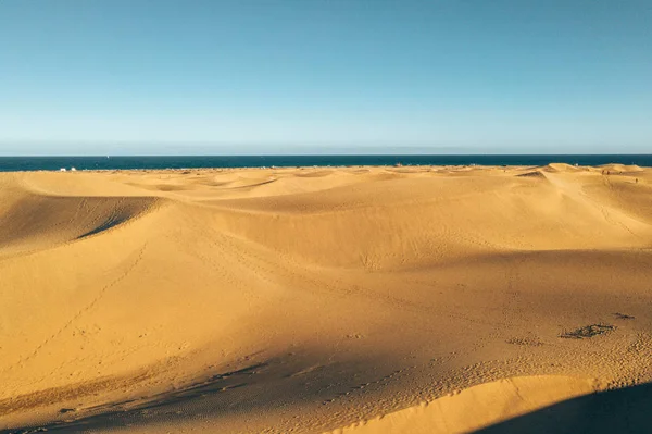 Maspalomas Aéreos Vista Dunas Ilha Gran Canaria Perto Famoso Hotel — Fotografia de Stock