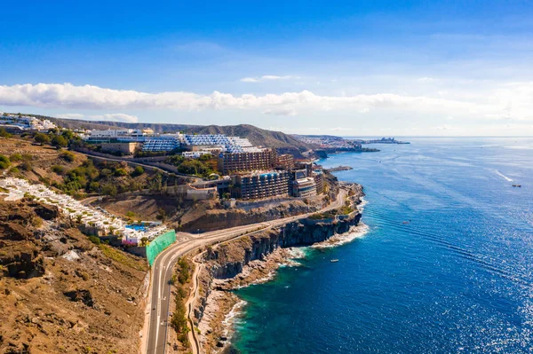 Vue Aérienne Île Gran Canaria Près Plage Amadores Espagne — Photo