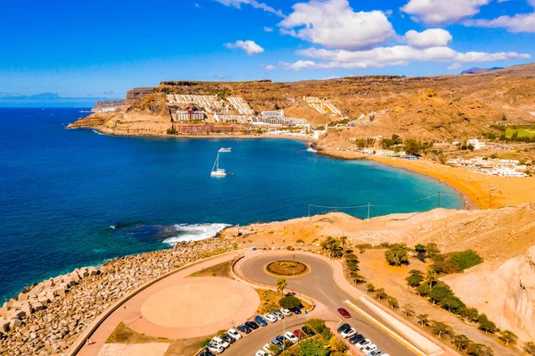 Letecký Pohled Gran Canaria Island Poblíž Pláže Amadores Španělsku — Stock fotografie