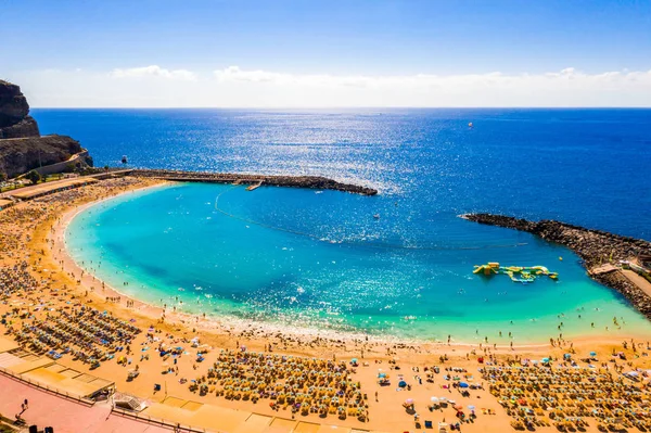 スペインでアマドレス ビーチ近くのグラン カナリア島の航空写真 — ストック写真