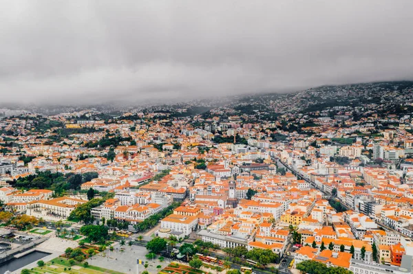 Veduta Aerea Della Città Vecchia Funchal Capitale Dell Isola Madeira — Foto Stock