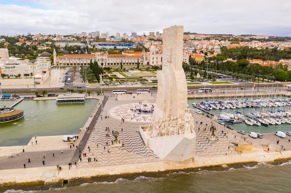 Lissabon Portugal Juni 2018 Luftaufnahme Des Denkmals Der Entdeckungen Lissabon — Stockfoto