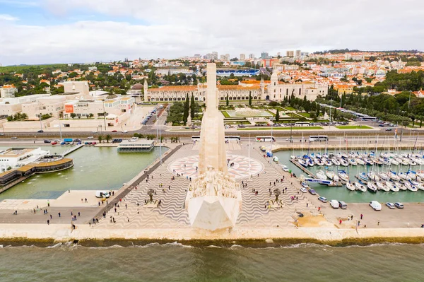 Lissabon Portugal Juni 2018 Luftaufnahme Des Denkmals Der Entdeckungen Lissabon — Stockfoto