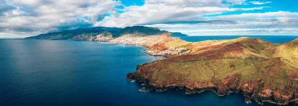 Aerial View Wild Beach Cliffs Ponta Sao Lourenco Madeira Islands — Stock Photo, Image