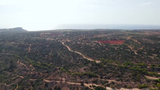 July 2018 Limassol Cyprus Aerial View Famous Beach Konnos Bay — Stock Video