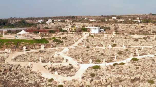 Vista Aérea Parque Internacional Esculturas Ayia Napa — Vídeo de Stock