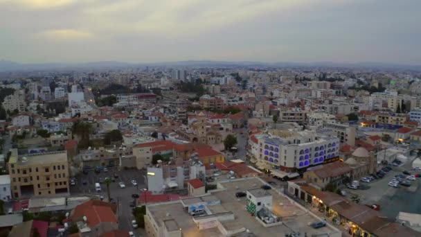 July 2018 Limassol Cyprus Beautiful Evening Larnaca Sea Side Aerial — Stock Video