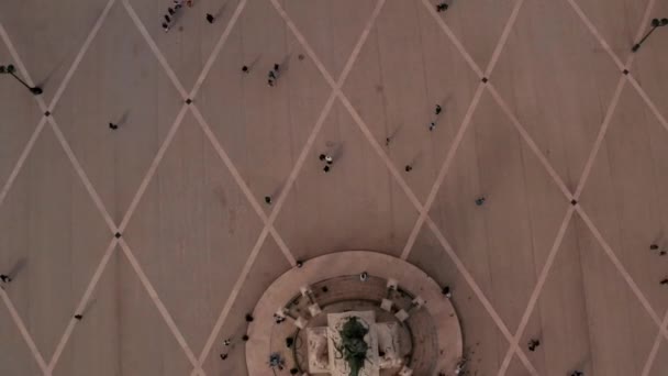 Luchtfoto Van Beroemde Praca Comercio Commerce Square Een Van Belangrijkste — Stockvideo