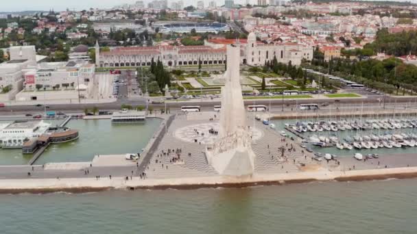 Padrao Dos Descobrimentos Monumento Los Descubrimientos Lisboa Portugal — Vídeos de Stock