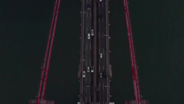 Jembatan April Rio Tejo Lisbon Protugal Abril Bridge — Stok Video