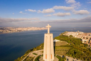 Lisbon, Portekiz - Kasım, 28, 2018: İsa Mesih anıt 