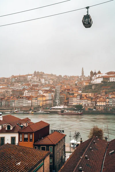 Października 2018 Porto Portugalia Piękne Widoki Starego Miasta Porto Deszczowy — Zdjęcie stockowe
