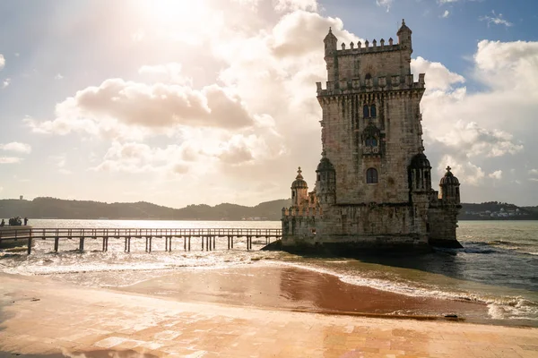 2018 Június Lisszabon Portugália Belem Tower Tejo Folyóra Portugália — Stock Fotó