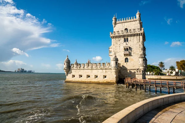 2018 Június Lisszabon Portugália Belem Tower Tejo Folyóra Portugália — Stock Fotó