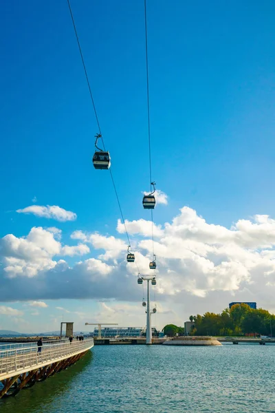 Lisbon Portugal November 2018 Kabelbaan Rit Van Parque Das Just — Stockfoto