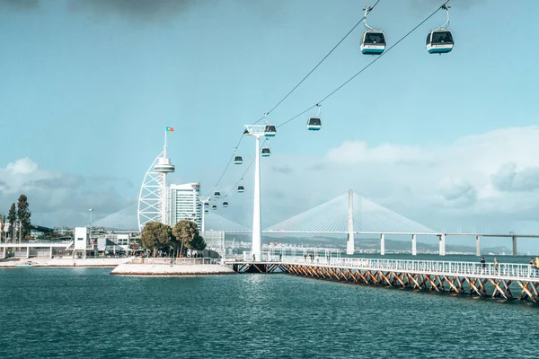 Lisabon Portugalsko Listopadu 2018 Cable Car Ride Parque Das Nacoes — Stock fotografie