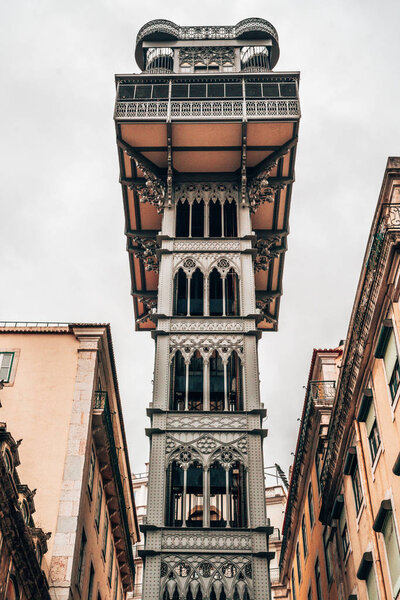 10 July 2017 - Lisbon, Portugal. The Santa Justa Lift also called Carmo Lift is an elevator in Lisbon.