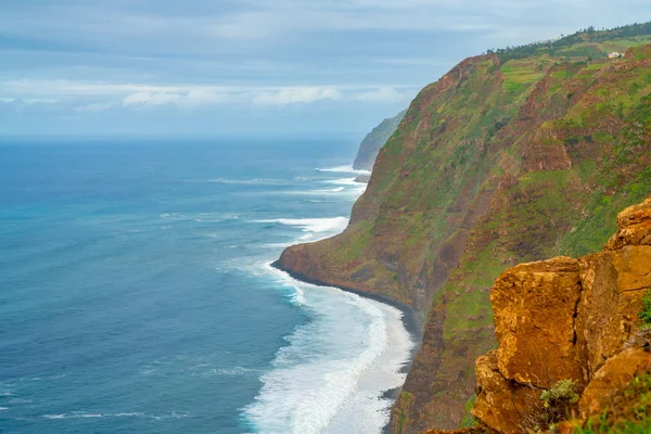 Bela Vista Aérea Das Falésias Ilha Madeira Portugal Incrível — Fotografia de Stock