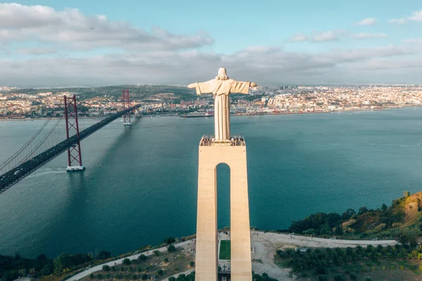 Μαΐου 2018 Λισαβόνα Πορτογαλία Προβολή Του Χριστού Άγαλμα Του Βασιλιά — Φωτογραφία Αρχείου