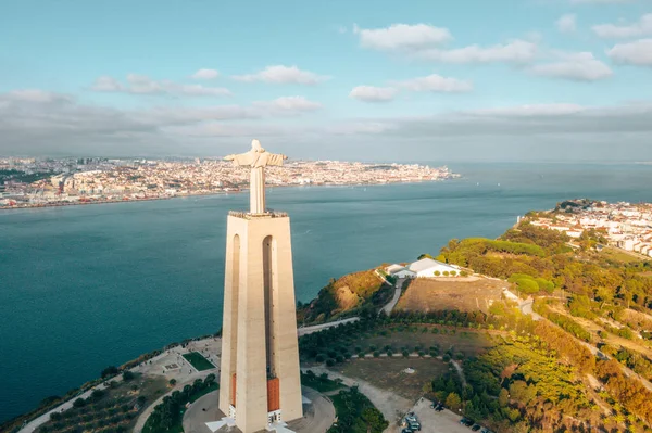Lizbona Portugalia Listopada 2018 Pomnik Jezusa Chrystusa Cristo Rei Lizbonie — Zdjęcie stockowe