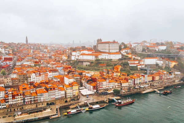 Október 2018 Porto Portugália Légifelvételek Porto Portugália Régi Város Ribeira — Stock Fotó