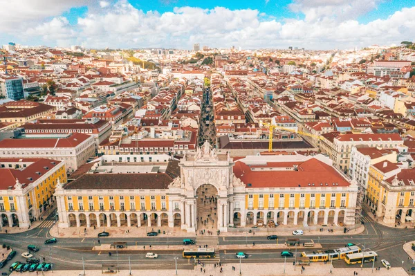 Lizbon Şehir Manzarası Eski Şehir Alfama Portekiz Panorama — Stok fotoğraf