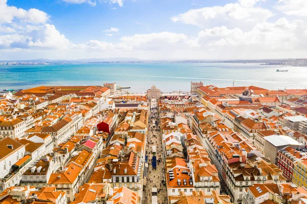 Lisbonne Paysage Urbain Vue Sur Vieille Ville Alfama Portugal Panorama — Photo