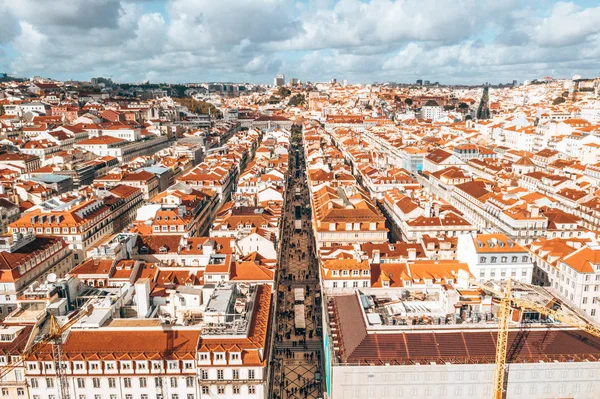 Stadtbild Von Lissabon Blick Auf Die Altstadt Alfama Portugal Panorama — Stockfoto