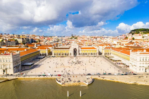 Praca Comercio Plaza Del Comercio Estatua Del Rey José Lisboa — Foto de Stock