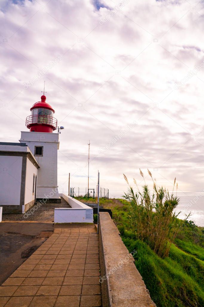 Farol da Ponta do Pargo Ilha da Madeira. Lighthouse Ponta do Pargo - Madeira Portugal.