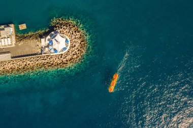 Puerto de Mogan şehir sahil Gran Canaria ada, İspanya. 