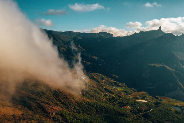 Vue Aérienne Des Montagnes Gran Canaria Milieu Île Avec Vue — Photo