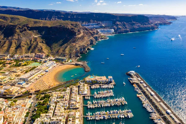 Puerto Mogan Cidade Costa Ilha Gran Canaria Espanha — Fotografia de Stock