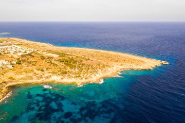 Güzel Kıbrıs, Konnos Bay Cape Greko doğal Park, Ayia Napa yakınındaki kemer kaya ve (molos) Limasol Kıbrıs ve Limasol Hava fotoğraf mesire