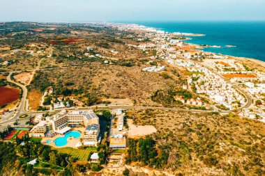 Güzel Kıbrıs, Konnos Bay Cape Greko doğal Park, Ayia Napa yakınındaki kemer kaya ve (molos) Limasol Kıbrıs ve Limasol Hava fotoğraf mesire
