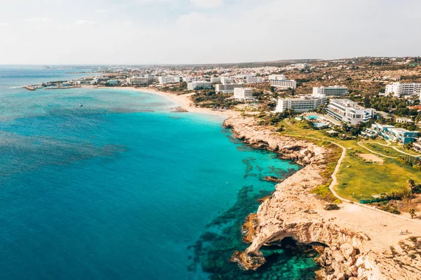 Novembre 2018 Ayia Napa Cipro Veduta Una Spiaggia Azzura Acqua — Foto Stock