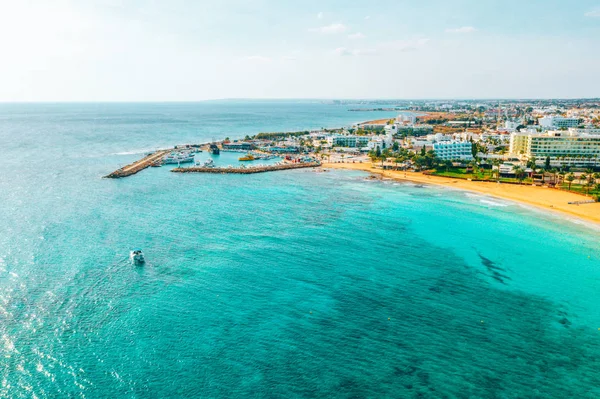 Kasım 2018 Limassol Kıbrıs Molos Promenade Havadan Görünümü Limasol Sahil — Stok fotoğraf