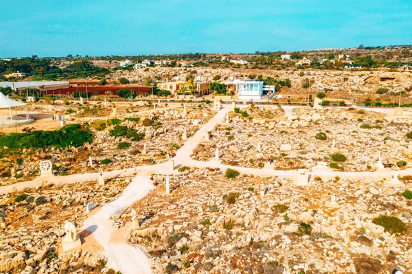 Aerial view of the Ayia Napa international sculpture park