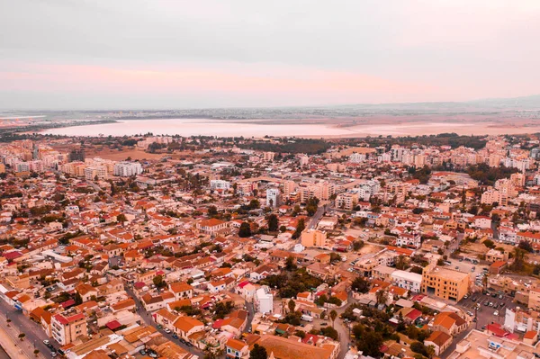 Vista Aérea Alta Altitude Icônica Capital Murada Nicósia Chipre — Fotografia de Stock