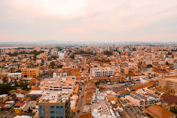 Luftaufnahme Der Ikonischen Ummauerten Hauptstadt Nikosia Auf Zypern — Stockfoto