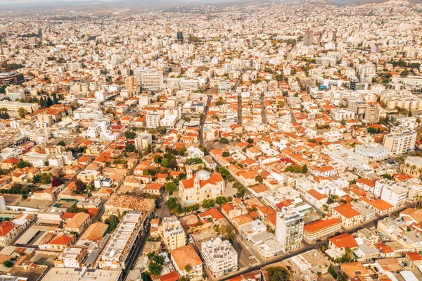 Novembro 2018 Nicósia Chipre Vista Aérea Alta Altitude Icônica Capital — Fotografia de Stock