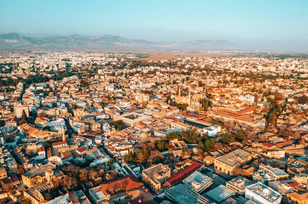 Noviembre 2018 Nicosia Chipre Vista Aérea Gran Altitud Icónica Capital — Foto de Stock