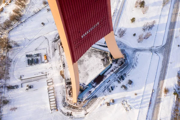 Januari 2019 Riga Lettland Aerial Vinter Rigas Radio Och Tornet — Stockfoto