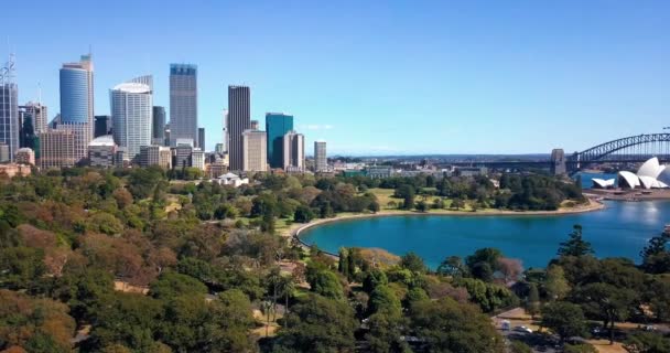 Sydney Austrália Maio 2018 Paisagem Aérea Sydney Negócio Central Torno — Vídeo de Stock