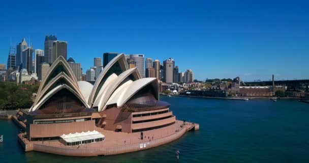 Sydney Australien November 2018 Flygfoto Operahuset Sydney Ett Multi Venue — Stockvideo